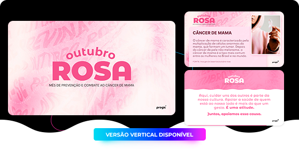 Template outubro rosa TV Corporativa Progic